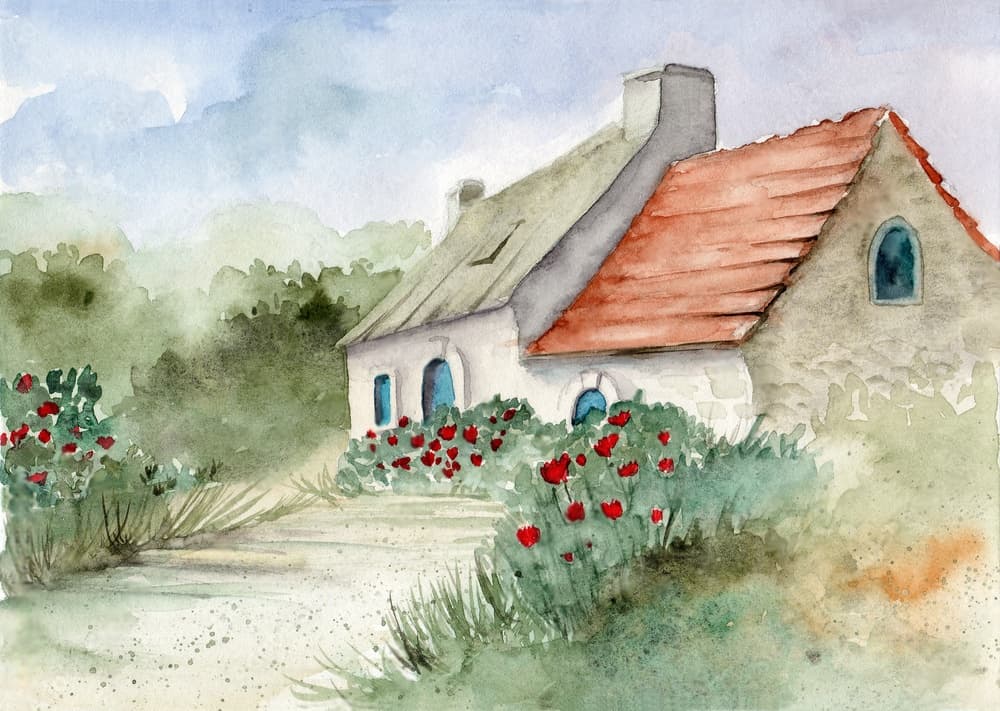 Art Cottage Watercolor
