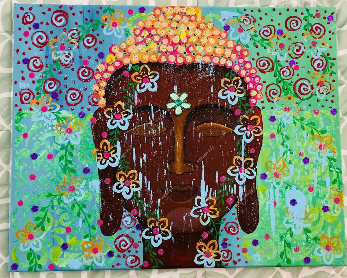 Buddha in Blooming Serenity