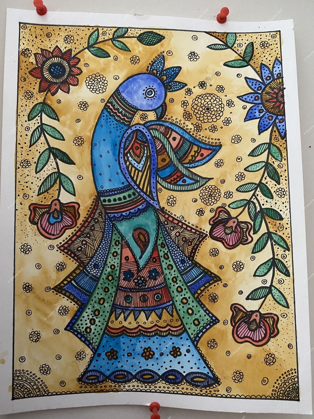 Peacock in Folk Splendor