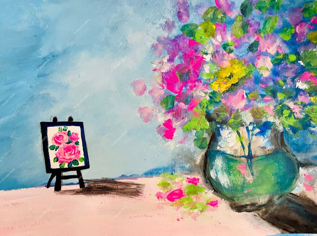 Blooms Beside the Easel