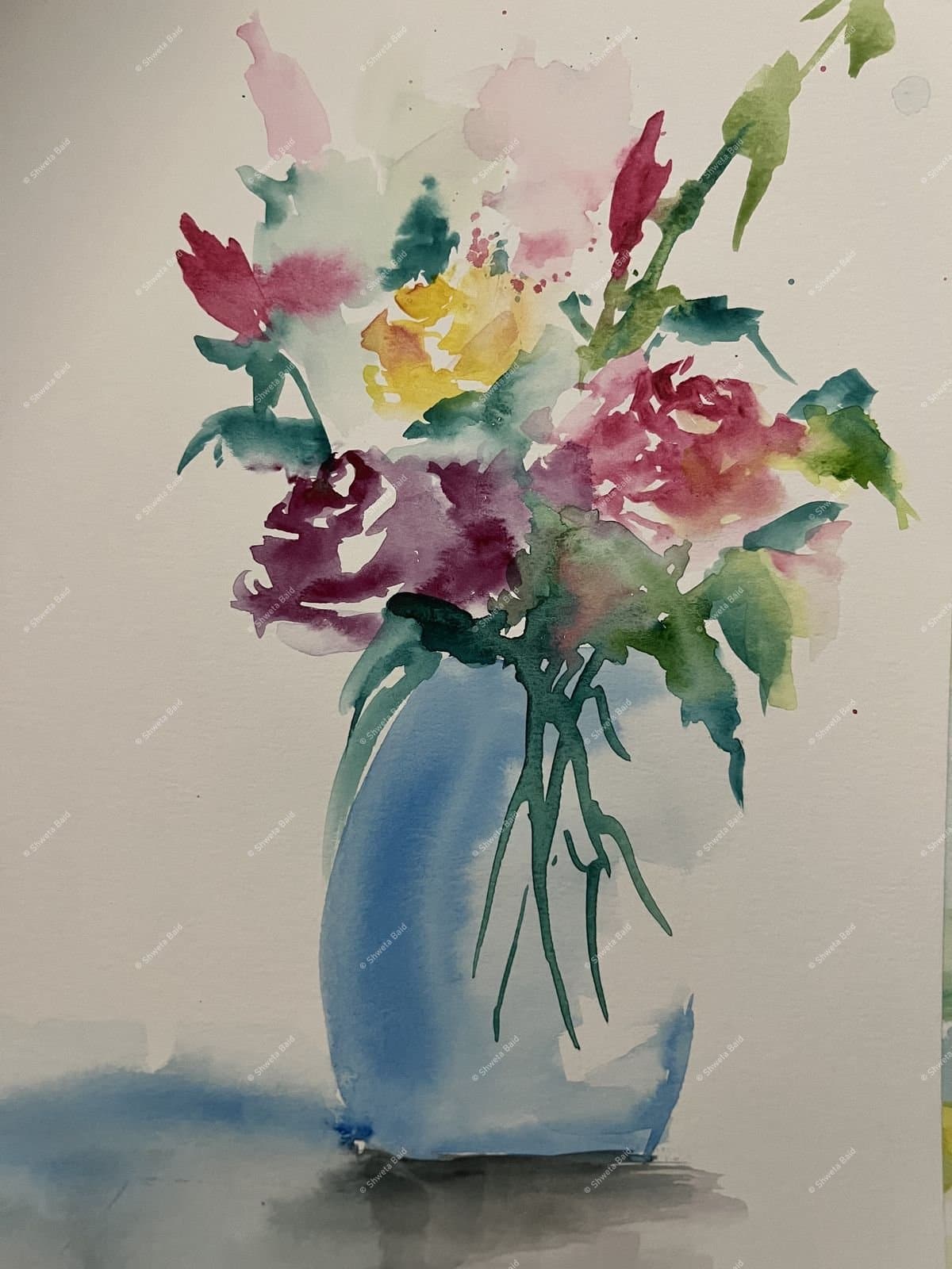 Loose Blooms in Blue