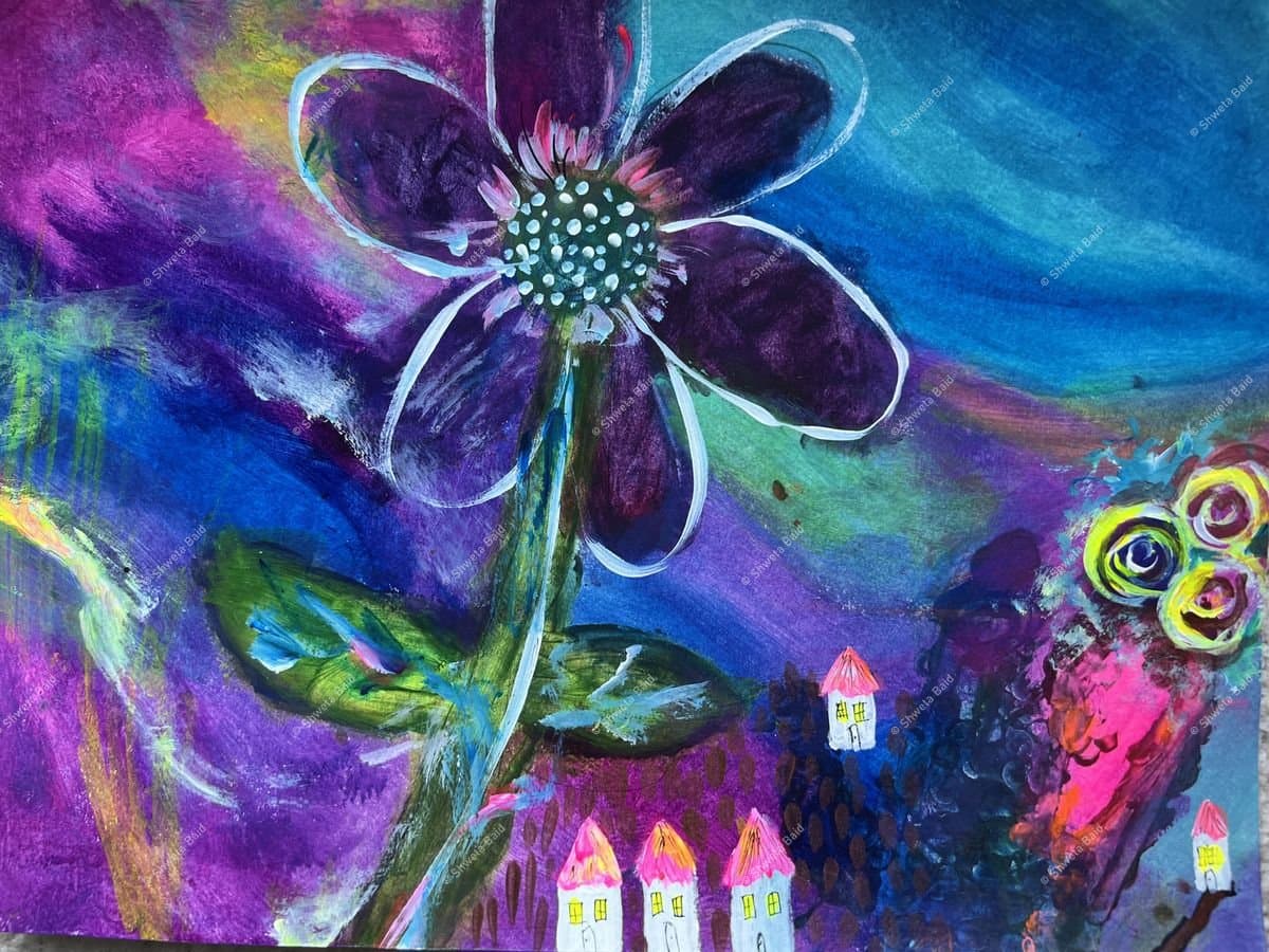 Giant Bloom Over Village