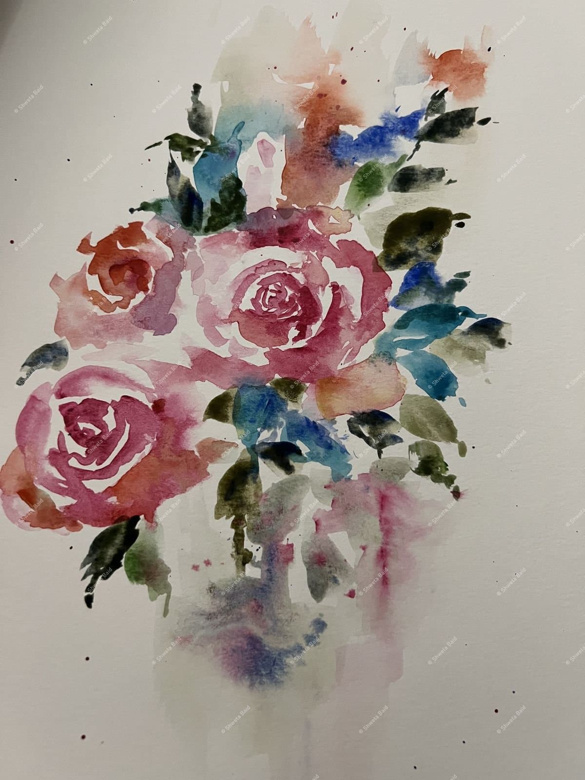 Blooming Roses in Blush