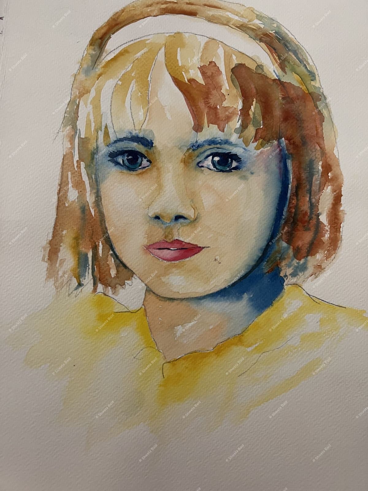 Young Girl Blue Gaze