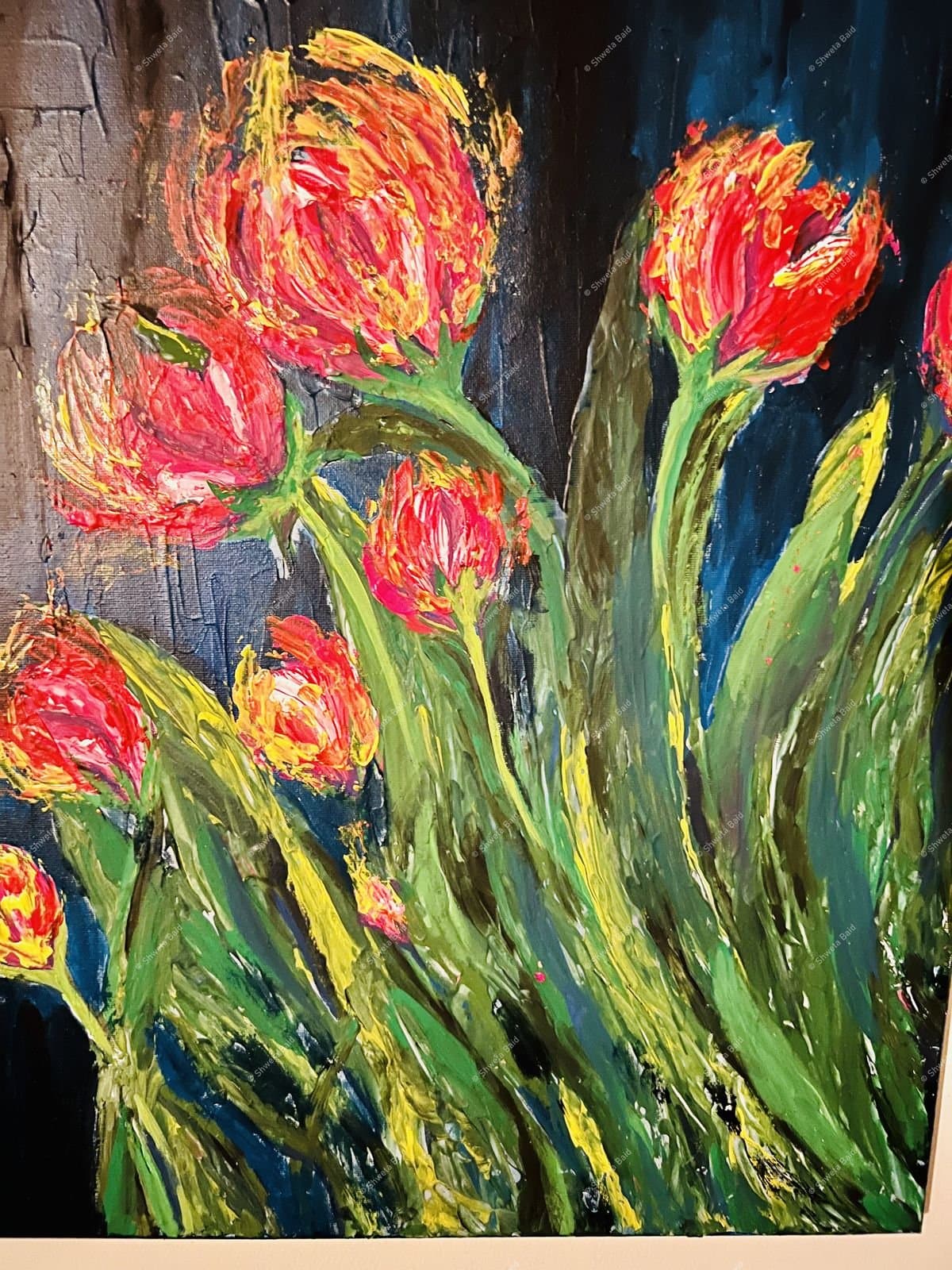 Fiery Tulips in Bloom