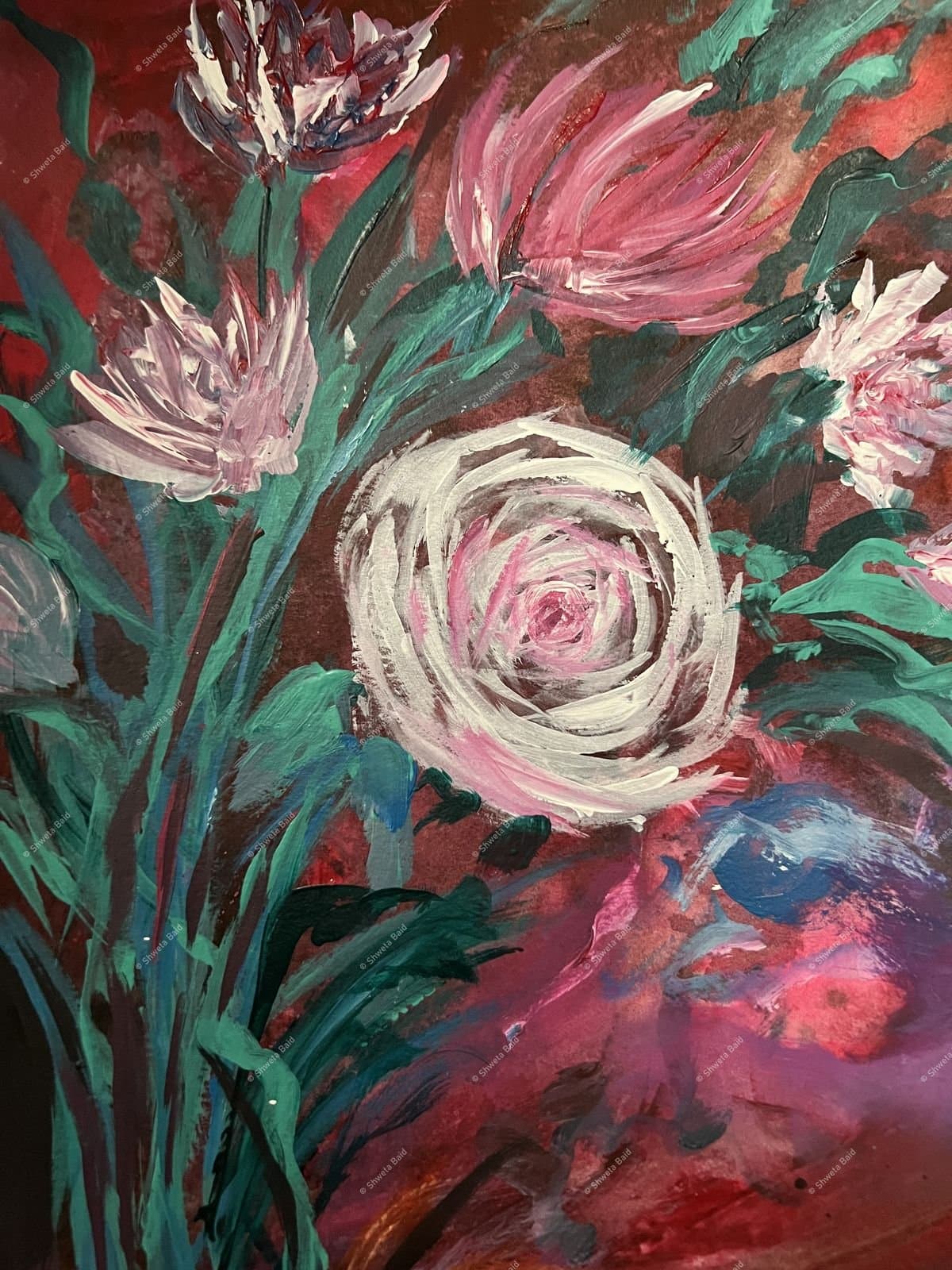 Blooming Crimson Garden Dreams