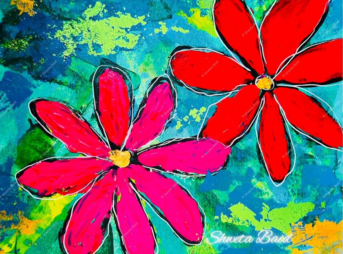 Vivid Blooms in Blue