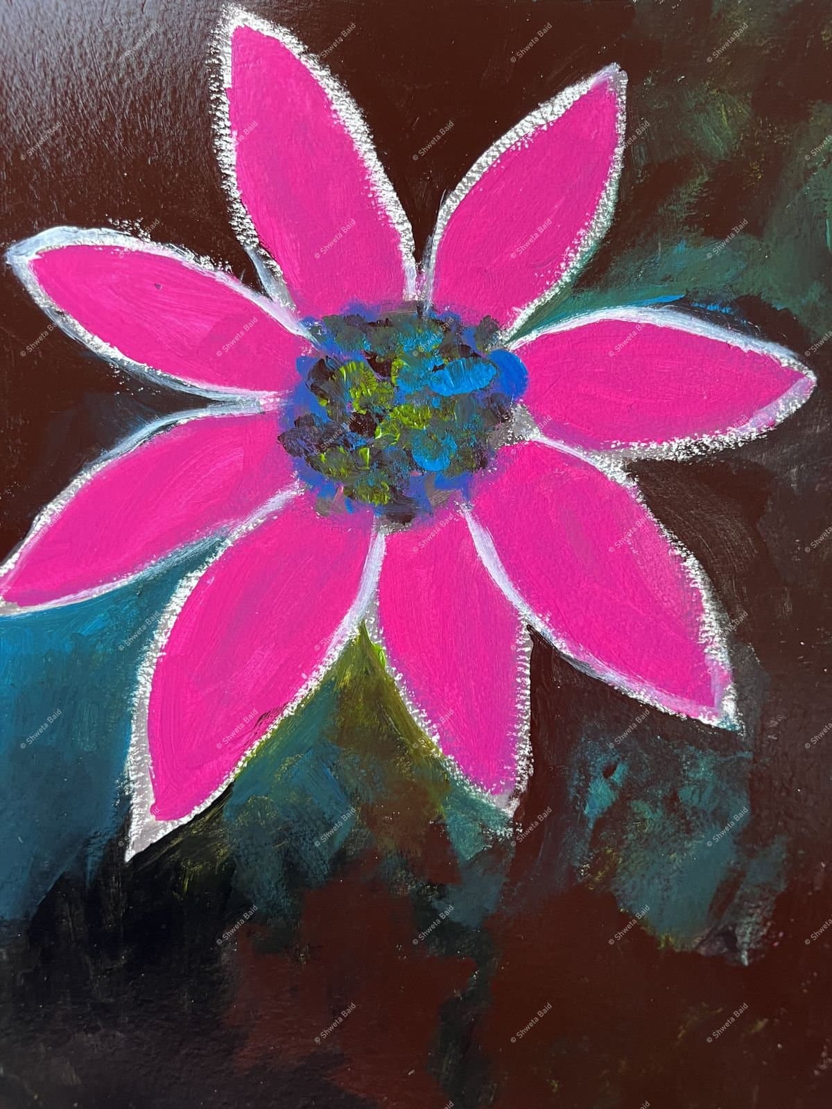 Magenta Bloom in Darkness