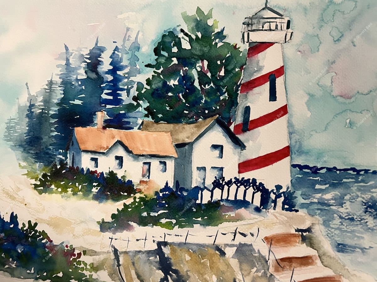 Coastal Lighthouse Rocky Shore