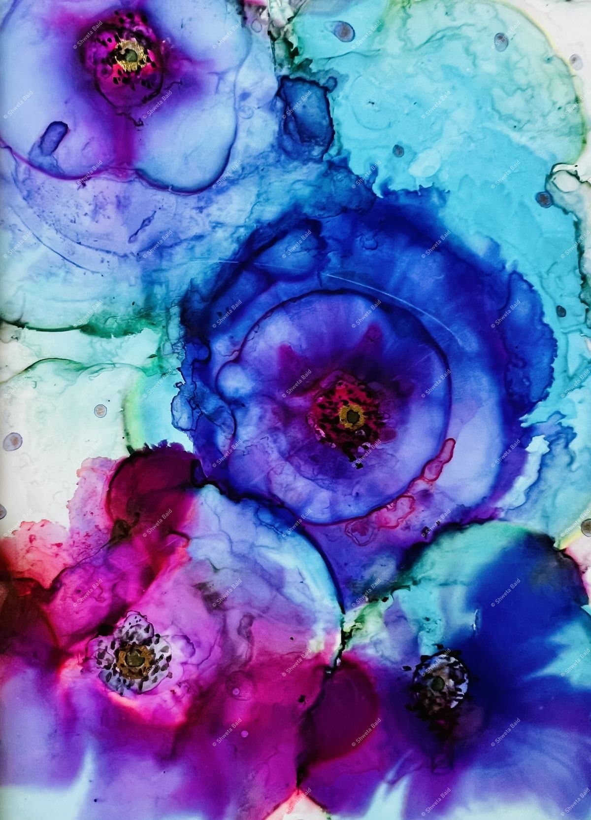 Blooming Alcohol Ink Reverie