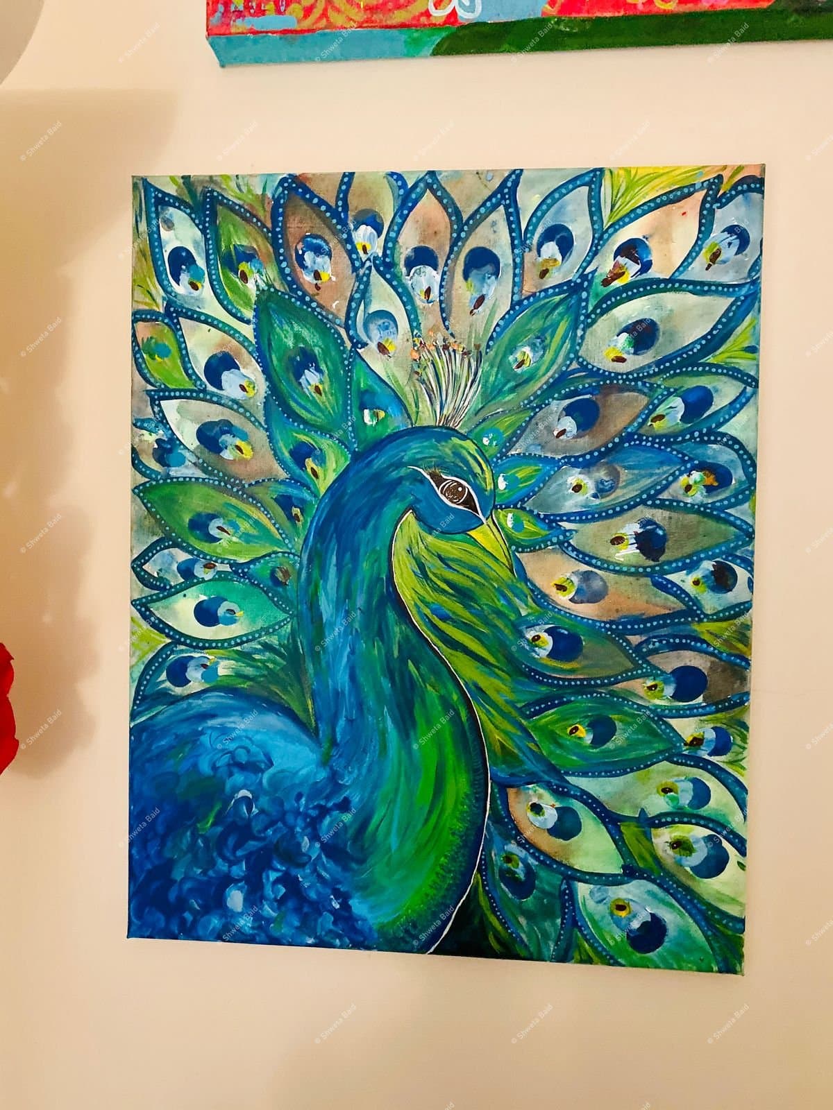 Radiant Peacock in Bloom