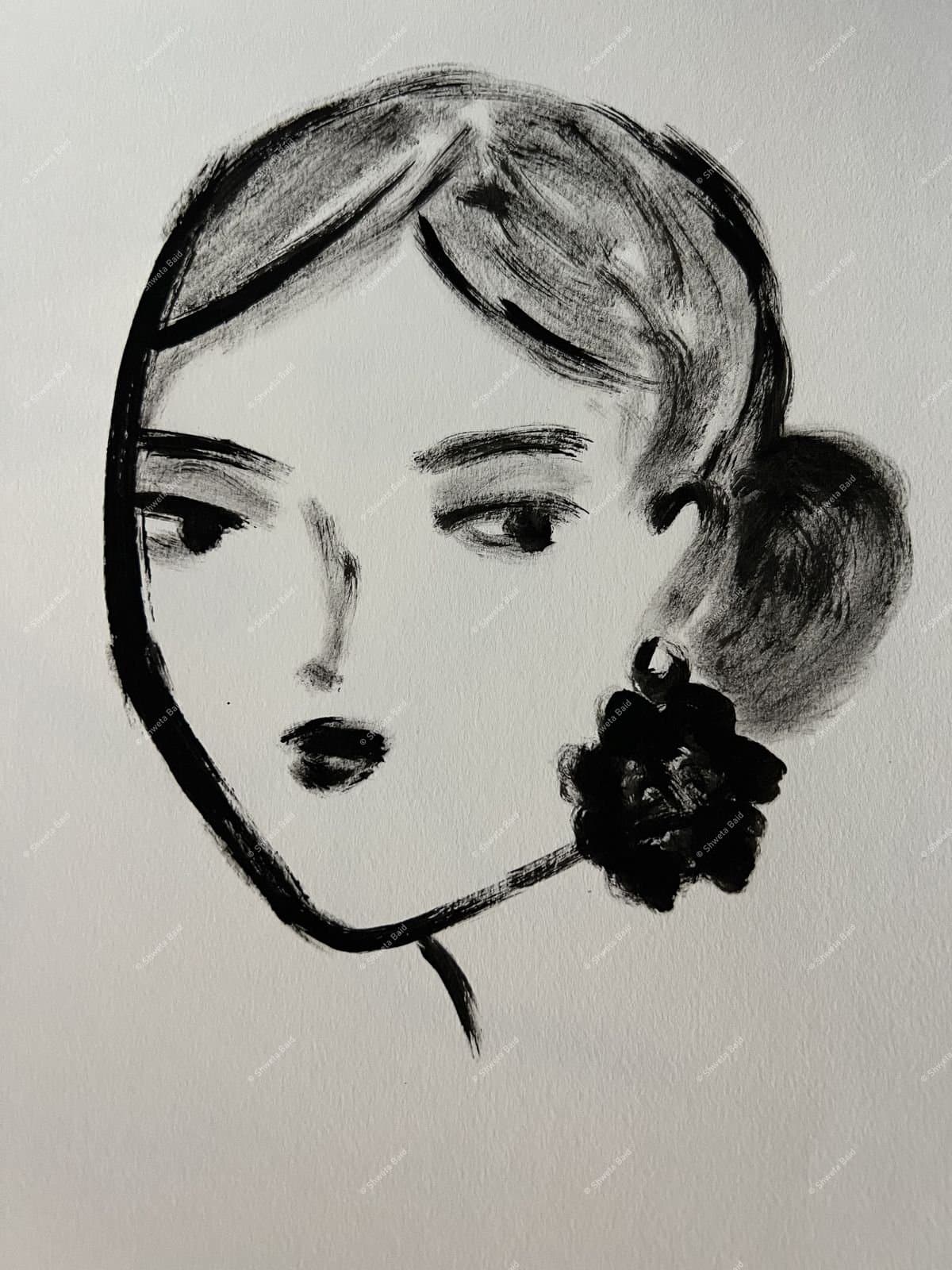 Flower-Adorned Feminine Grace