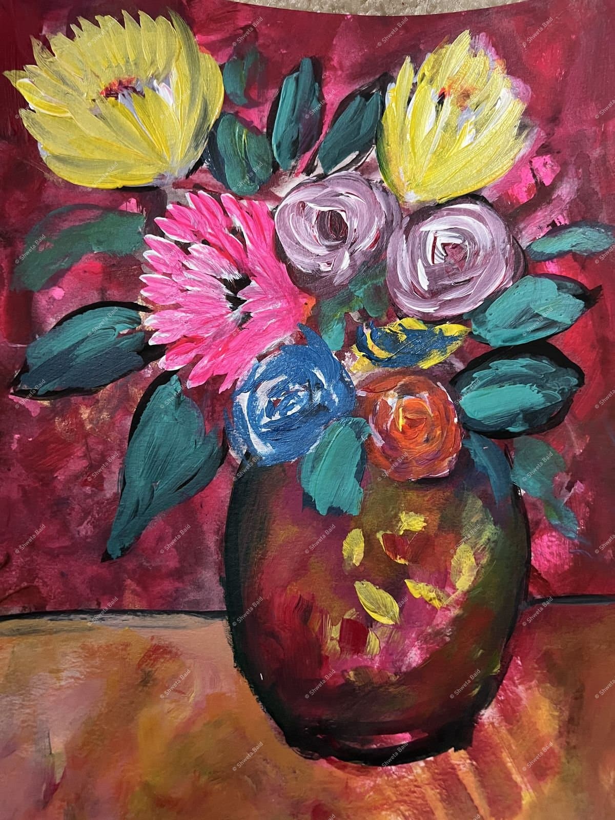 Bold Blooms in Crimson