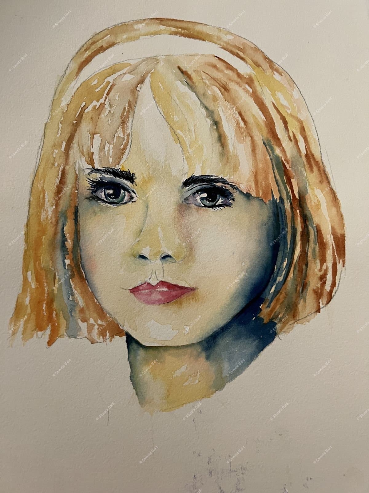 Golden Hair Quiet Gaze