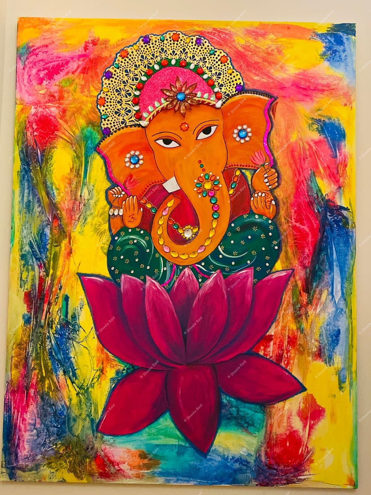 Ganesha Blooms in Color