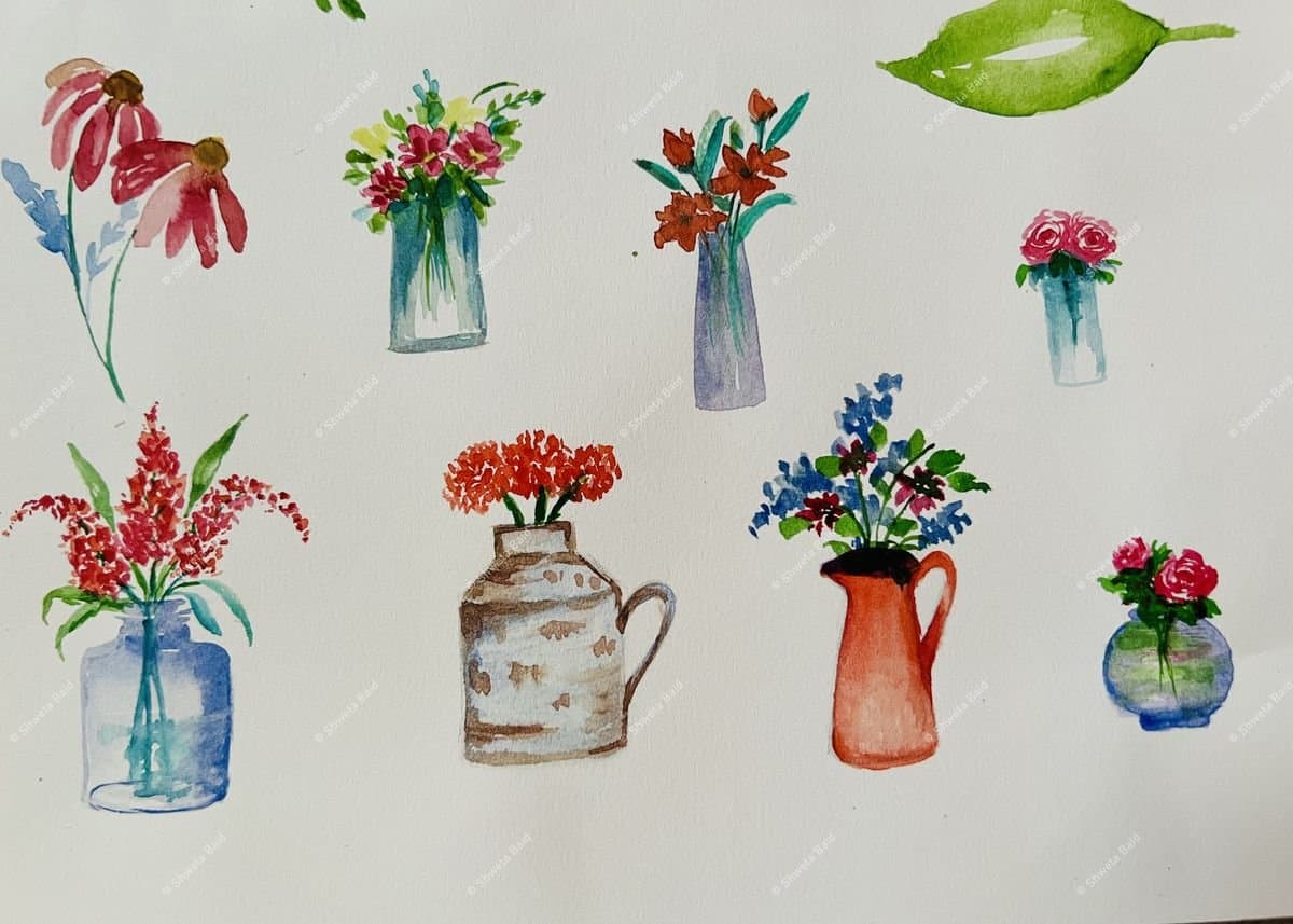 Whimsical Floral Vase Collection