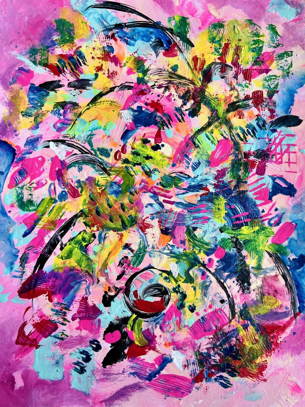 Vibrant Floral Chaos Blooms