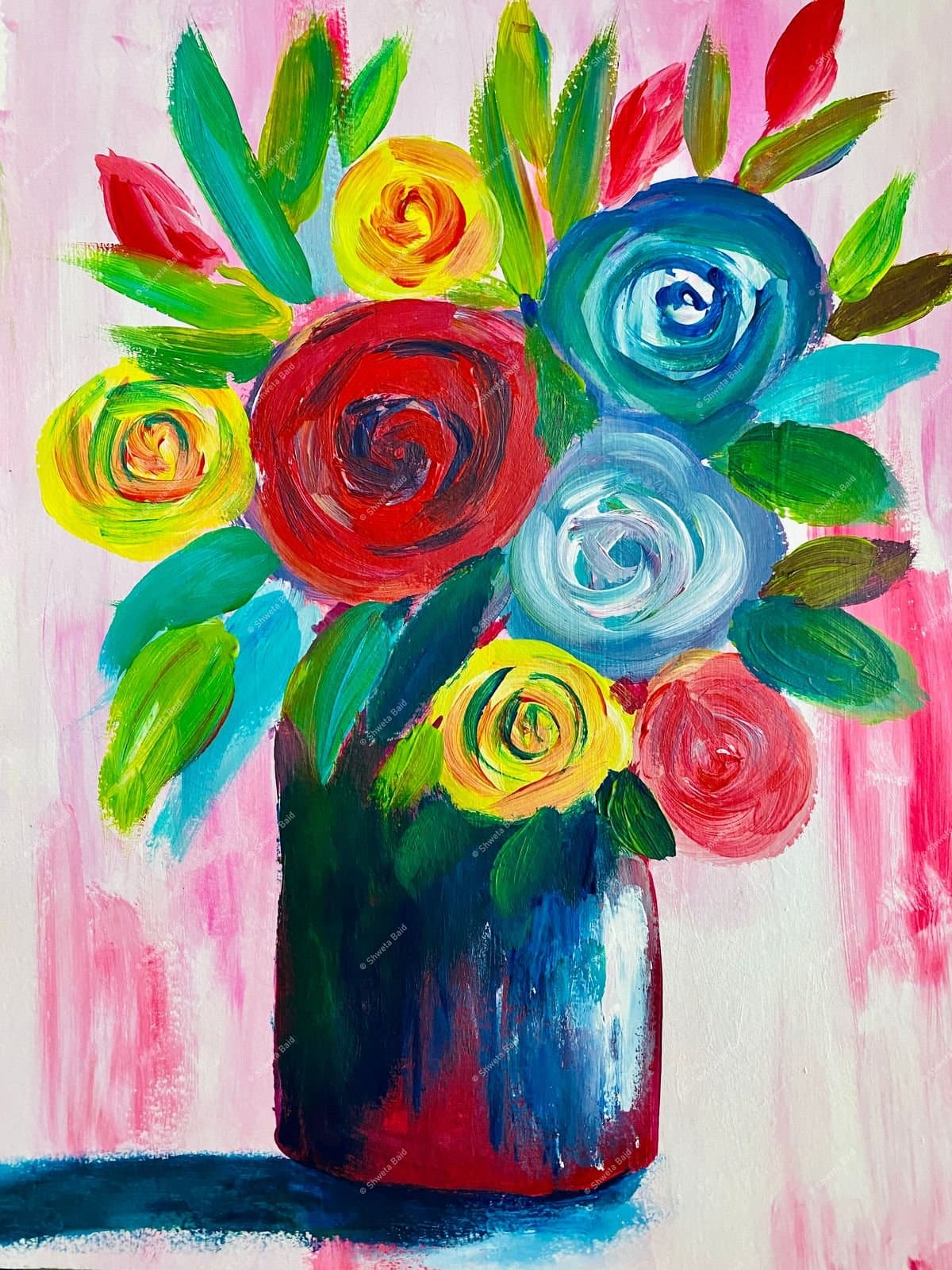 Vibrant Blooms in Blue