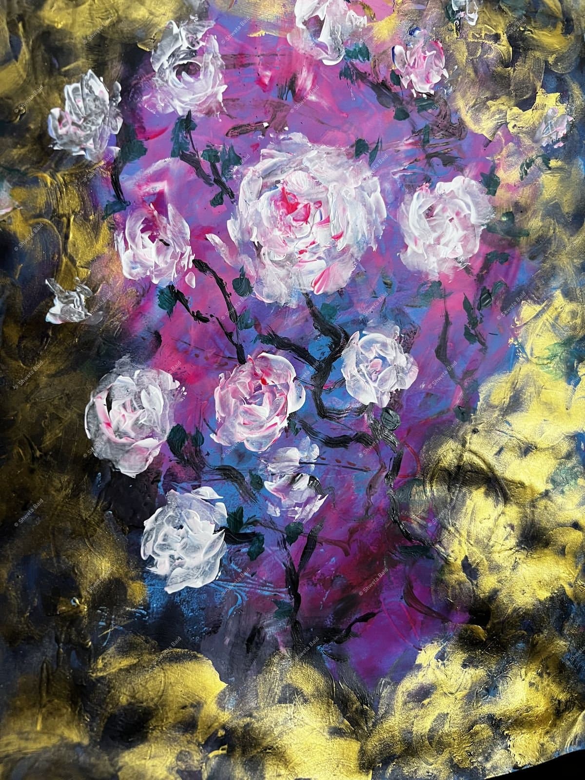 Roses in Violet Storm
