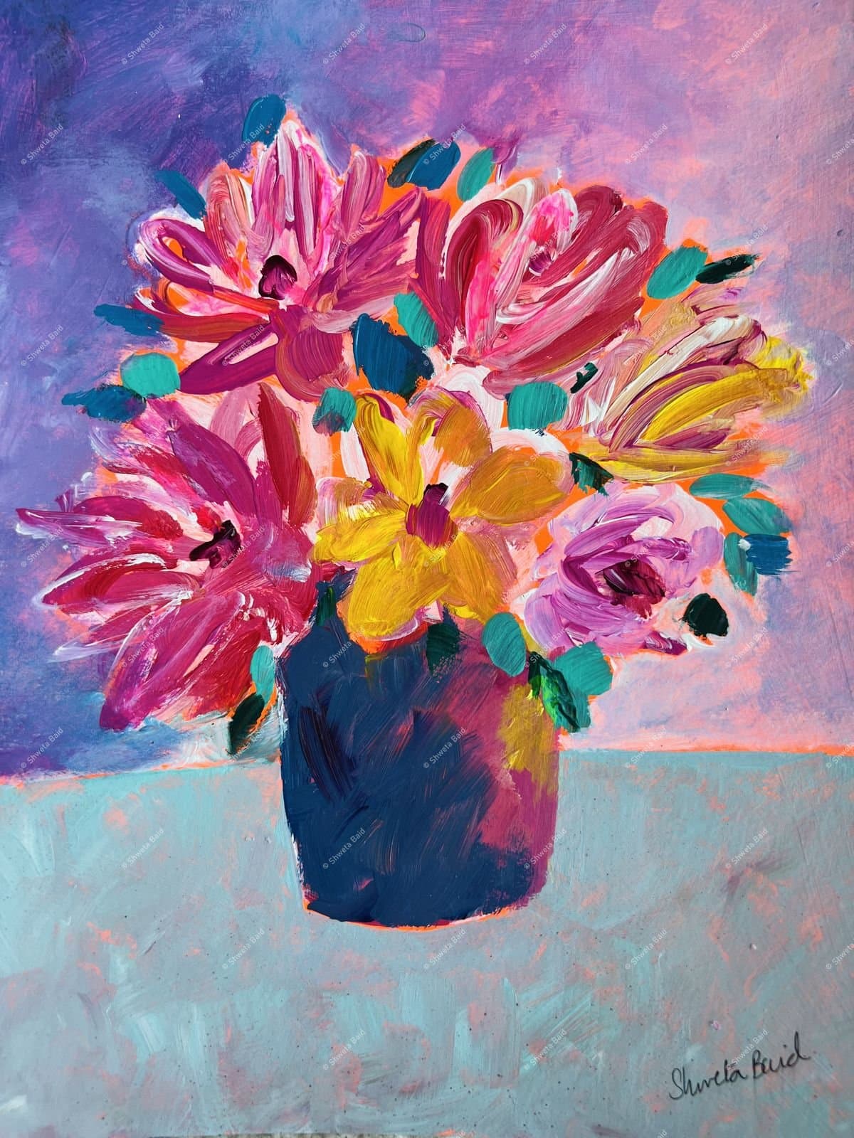 Vibrant Blooms in Blue