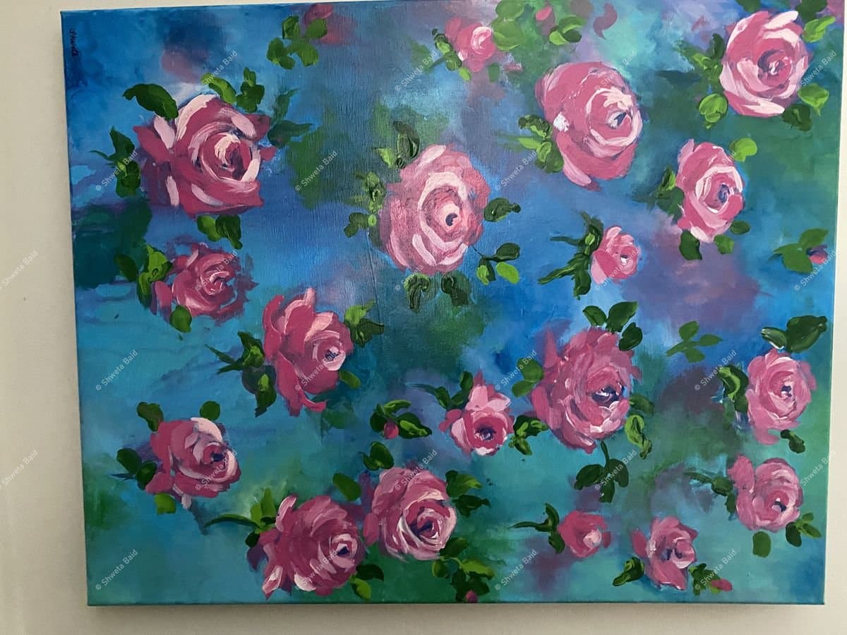 Pink Roses Blue Dreams