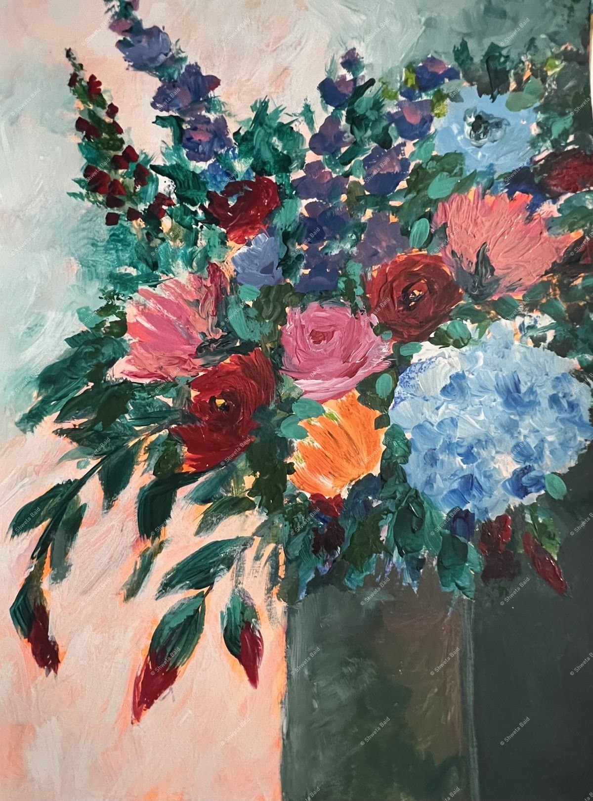 Vibrant Blooms in Emerald