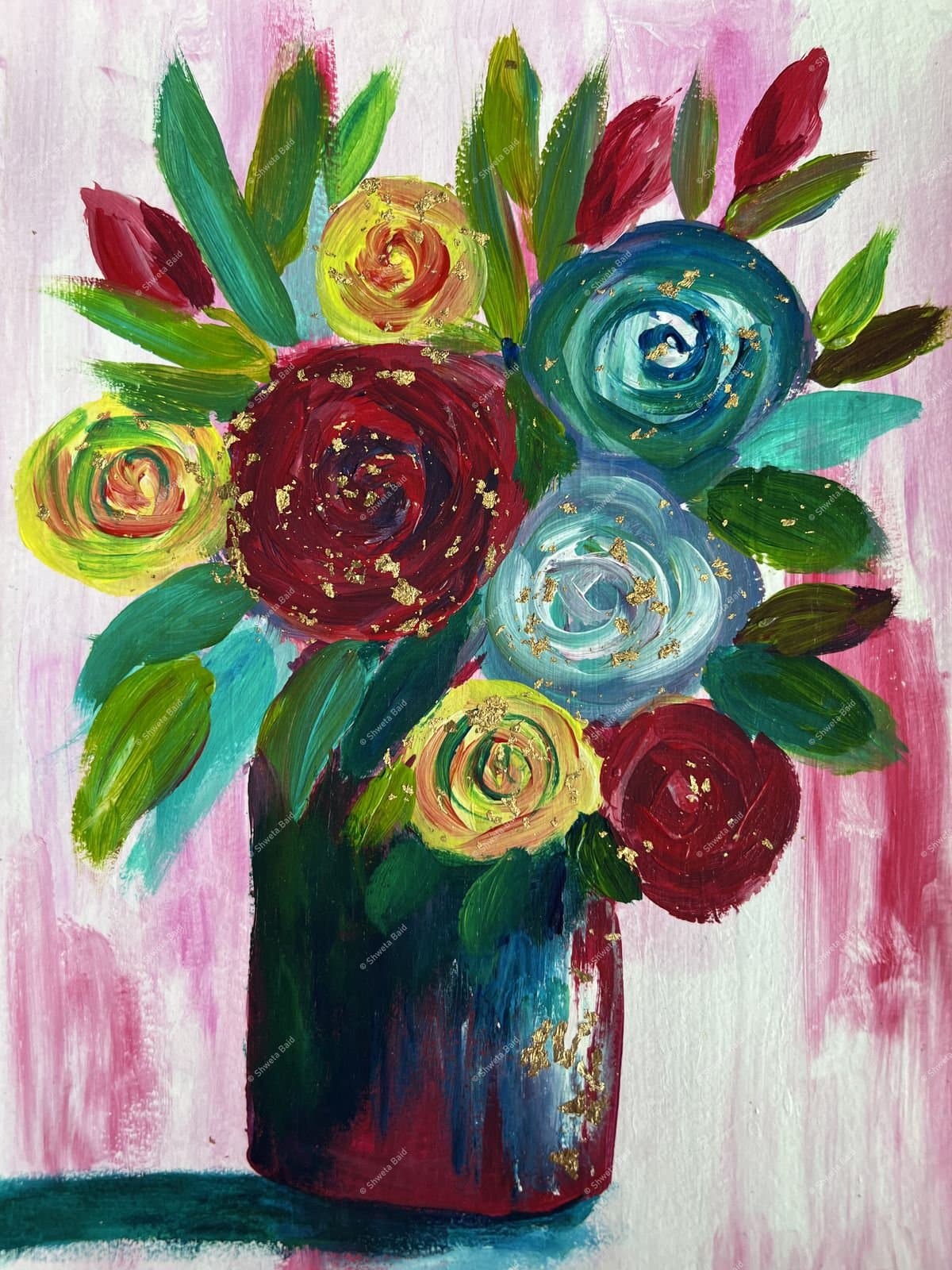 Vibrant Blooms in Crimson