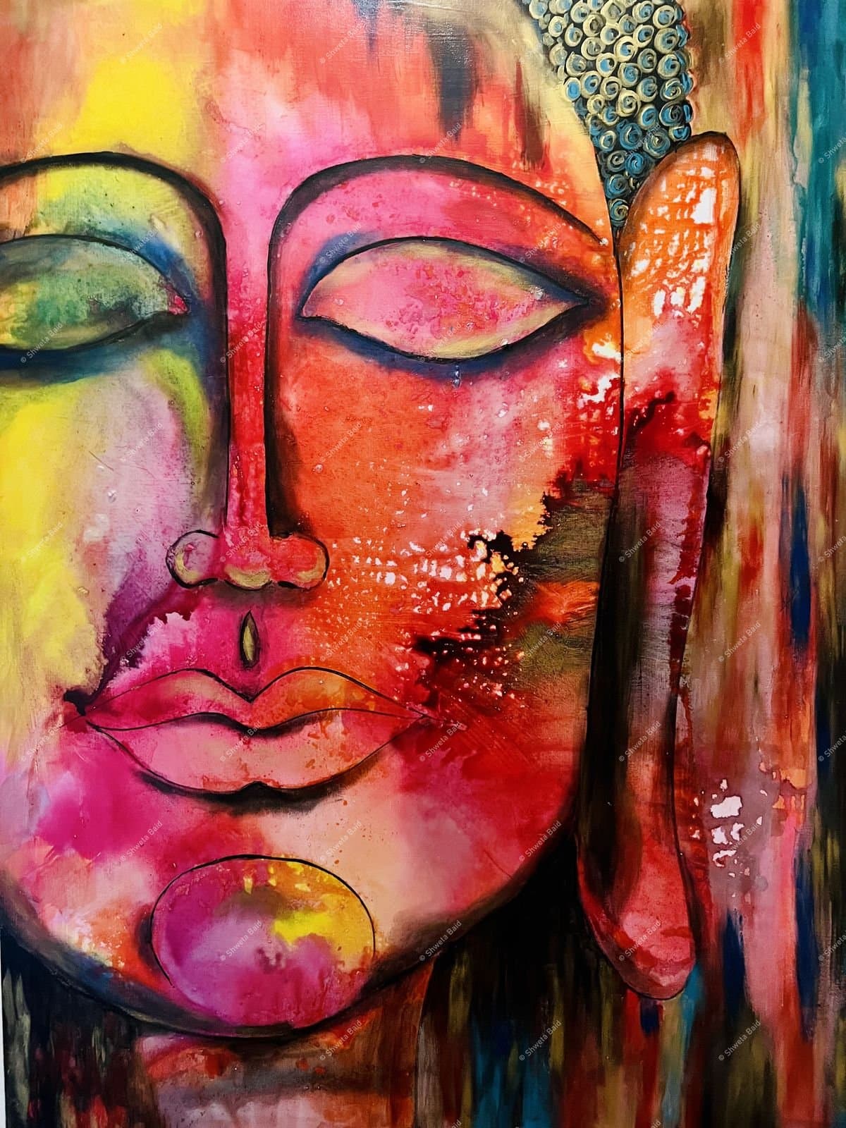 Vibrant Buddha in Repose