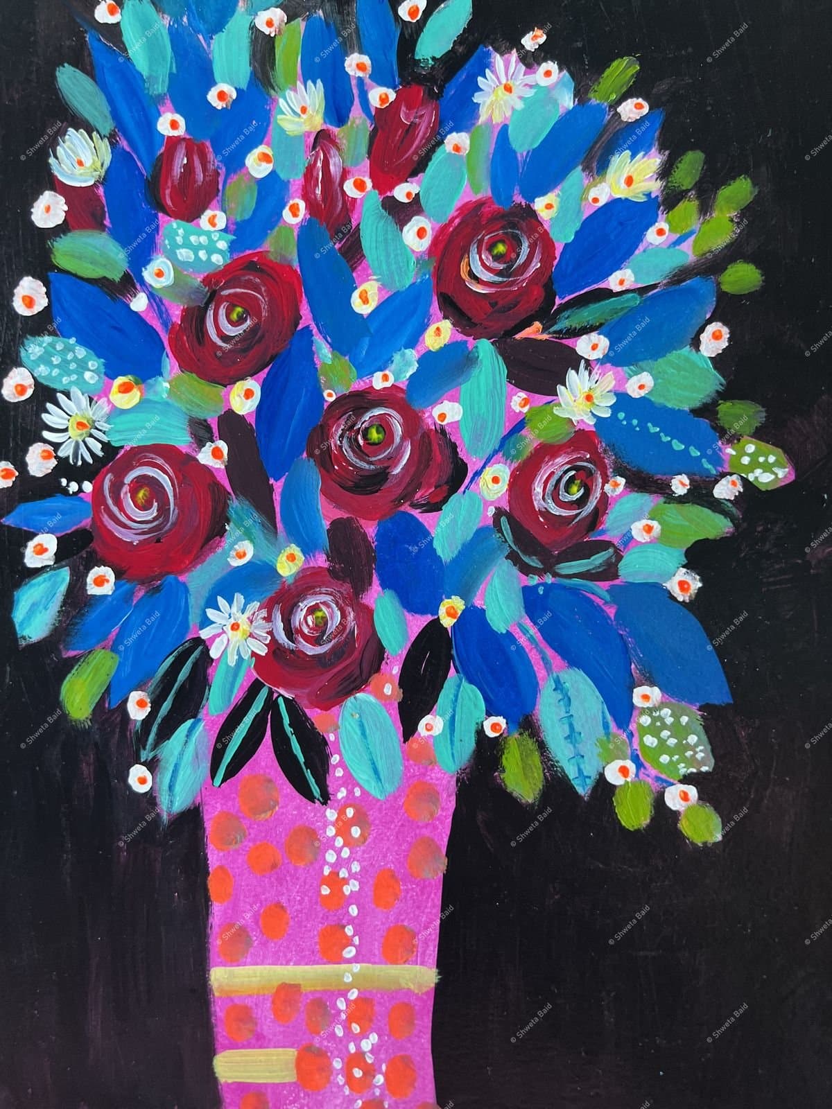 Bold Blooms Dark Night